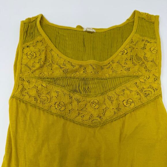 J. Crew 2 Tank Top Bundle Small Silk Pleats and Lace Yellow Purple EUC Y2K - Picture 3 of 13